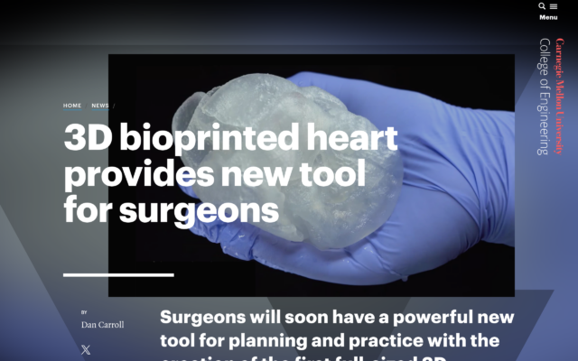 3D Bioprinted Heart Provides New Tool for Surgeons